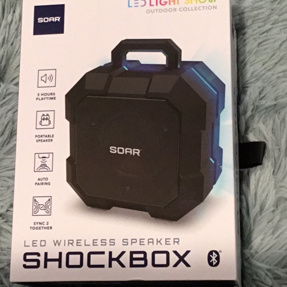 NIB SOAR LED WIRELESS SPEAKER. 3 Hour Playtime, Portable Speaker, Auto Pairing.